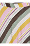 Mixed Waist Zipper Striped A-Line Skirt - 4
