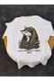 Mo Fish 100% Cotton Relax Fit Crew Neck White Tshirt - 3