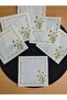 6 Pieces Linen Cocktail and Presentation Napkins Special Stain-Proof Fabric - 2