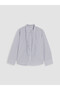 Lcw Vision Blue Scarf Collar Plaid Oversize Women's Shirt - 7