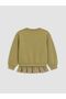 Lcw Kids Khaki Crew Neck Bowknot Thick Sweatshirt for Girls - 3