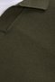 Men's Standard Fit Regular Cut Polo V-Neck Green Knitwear Sweater - 5