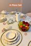 Set of 4 Matte Gold 6-Piece Supla Triangle Napkin Holder Vertical Paper Towel Holder Oval Corner Fruit Basket Kitchen Set