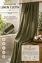 100% Cotton Şile Cloth Fabric Khaki Green 145 cm Natural Wrinkled Summer Lightweight Fabric by the Meter - 6