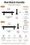 Matte Black Decorative Furniture Handle 96-128 mm Cabinet Drawer Handle Hard Plastic Polymer Screw Included 50Pcs - 3