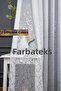 Silver Gray Silver Marble Glitter Glazed Foil Pattern Design 3 Layers Pleated Tulle Curtain