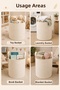 Sloth Animal Printed Toy Basket 50X40 cm Baby and Children's Room Cream Felt Organizer Basket - 2