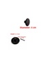 Porcelain Round (1 Piece) Plain Black Color Furniture Kitchen Wardrobe Cabinet Door Handle Drawer Handle - 3