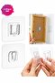 Transparent Adhesive Wall Hanger Bracket 5 Pairs (10 Pieces) Mounting Without Drilling Strong Grip Multi-Purpose Adhesive Hanger Set - 2