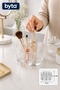Transparent Daisy Makeup Organizer – Multi-Compartment Cosmetic and Brush Organizer - 2