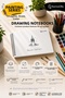 Painting Series Spiral Drawing Notebook 25X35 cm 30 Sheets 110 Gr Drawing Paper 3 Pieces |   Horizontal Use |   Short Spiral from the Edge - 2