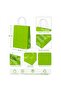 22X16 cm Gift Paper Bag Green 5 Pieces - 2