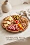 7 Sections 360 °   Acacia Serving Plate with Rotating Stand 30 cm Breakfast Deli Serving Plate, Board