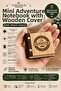 🌿   Mini Adventure Notebook with Wooden Cover, Leather Detail, Laser Engraved Gift