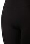 Siyah Fırçalı Soft Kumaş Flare/İspanyol Paça Örme Spor Tayt THMSS26TY00016 - 8