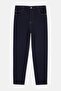 Koyu Mavi Yüksel Bel Ekstra Esnek Push Up Yırtmaçlı Bilek Boy Skinny Jeans TBBSS26CJ00048 - 4