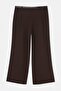 Kahverengi Kemerli Pilili Wide Leg/Extra Geniş Paça Dokuma Pantolon TBBSS26AR00003 - 6
