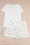 Green Floral Pointel Knitted Plus Size Pajama Set Tbbss26Ai00061 - 4