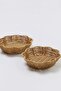 2-Piece Flower Shaped Wicker Look Plastic Basket Tphss26Tps00004 - 4