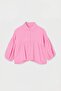Pembe Balon Kol Rahat Kalıp Muslin Eteği Volanlı Crop Gömlek TDRSS26GO00103 - 5