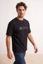 Siyah Oversize/Geniş Kalıp Tok Kumaş %100 Pamuk T-Shirt TMNSS26TS00075 - 3