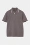 Vizon Düşük Omuz Regular Fit Yaka Çizgi Detaylı Dokulu Kısa Kol Polo Yaka T-shirt TMNSS26PO00015 - 4