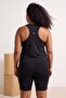Siyah-Gül Kurusu 2'li Micro Kumaş Örme Büyük Beden Spor T-Shirt TBBSS26BF00082 - 6