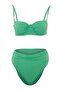 Green Balconette Covered Accessory Detailed High Waist High Leg Bikini Set Tbess26Bt00178 - 4