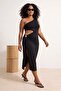 Siyah Beachwear Büyük Beden Elbise TBBSS26AH00290 - 2