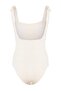 Ecru Textured Square Neck Covered Bow Detailed Regular Swimsuit Tbess26Ma00103 - 7