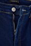 Koyu Mavi Yüksek Bel Esnek Büyük Beden Skinny Jeans TBBAW26CJ00035 - 6
