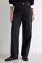 Siyah %100 Pamuk Yüksek Bel Barrel Jeans TWOAW27JE00099 - 2