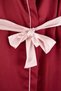 Burgundy Belted Lace and Piping Detailed Satin Woven Dressing Gown Thmaw27Sb00002 - 8