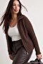Wardrobe Essentials Kahverengi Çift Taraflı Fermuarlı Yumuşak Dokulu Triko Hırka TBBAW27AV00011