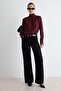 Premium Siyah Tencel Karışımlı Normal Bel Wide Leg Geniş Paça Jeans TWOAW27JE00064