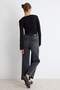 Siyah Orta Esnek Yüksek Bel Bilek Boy Culotte Jeans TWOAW27JE00198 - 4