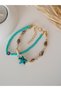 Women's Bracelet Starfish Sea Shell Evil Eye Beads Handmade Set of 2 Bracelets - 4