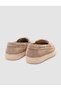 Lenanor Monamae 100% Genuine Leather Cream Suede Women's Casual Boat Shoes - 3