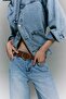 Women's Faux Leather Casual Belt E1355Axns