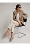 Women's Beige Suede Open Back Pointed Toe Low Heel Stiletto Shoes - 2