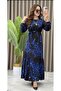 Women's Modest Clothing Mobile Belt Ruffled Viscose Long Dress