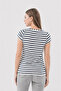 Maternity Striped Viscose Women's Blouse with Hidden Breastfeeding Detail - 3