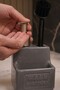 500 ml Gray Ceramic Liquid Soap Dispenser Detergent Dispenser Brush Holder, 11X11X18 cm - 6