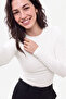 White Crew Neck Basic Ultra Soft 100% Cotton Long Sleeve Body