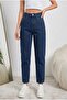 Women's High Waist Mom Jeans Pants 100% Cotton No Stretch