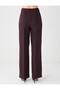 Bitter Brown Loose Fit Wide Leg Regular Waist Woven Trousers - 5