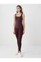 Acı Kahve Slim Fit High Waist Elastic Leg Knitted Tights