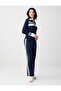 Navy Blue Regular Waist Regular Leg Knitwear Trousers - 2