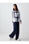 Relaxed Fit High Waist Wide Leg Patterned Satin Pants - 2