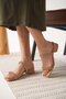 Thick Heeled Nude Women's Slippers Tr20My11D - 4